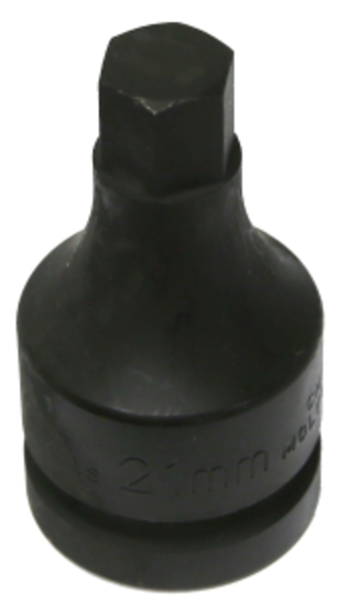 21mm Metric In-Hex Impact Sockets 1" Drive x 100mm Length T&E Tools 86921