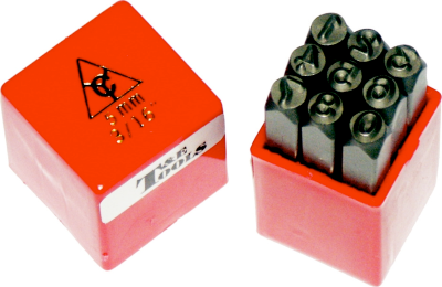 1/4" Number Punch Set T&E Tools 8882