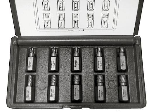 10 Piece Wedge-Proof Screw Extractor Set T&E Tools 8949