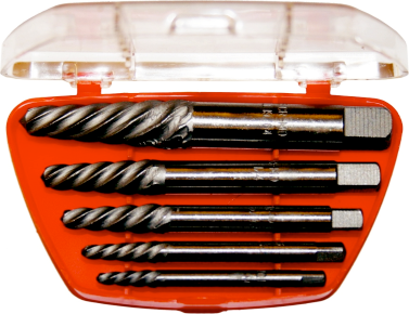 5 Piece Spiral Type Screw Extractor Set T&E Tools 8967