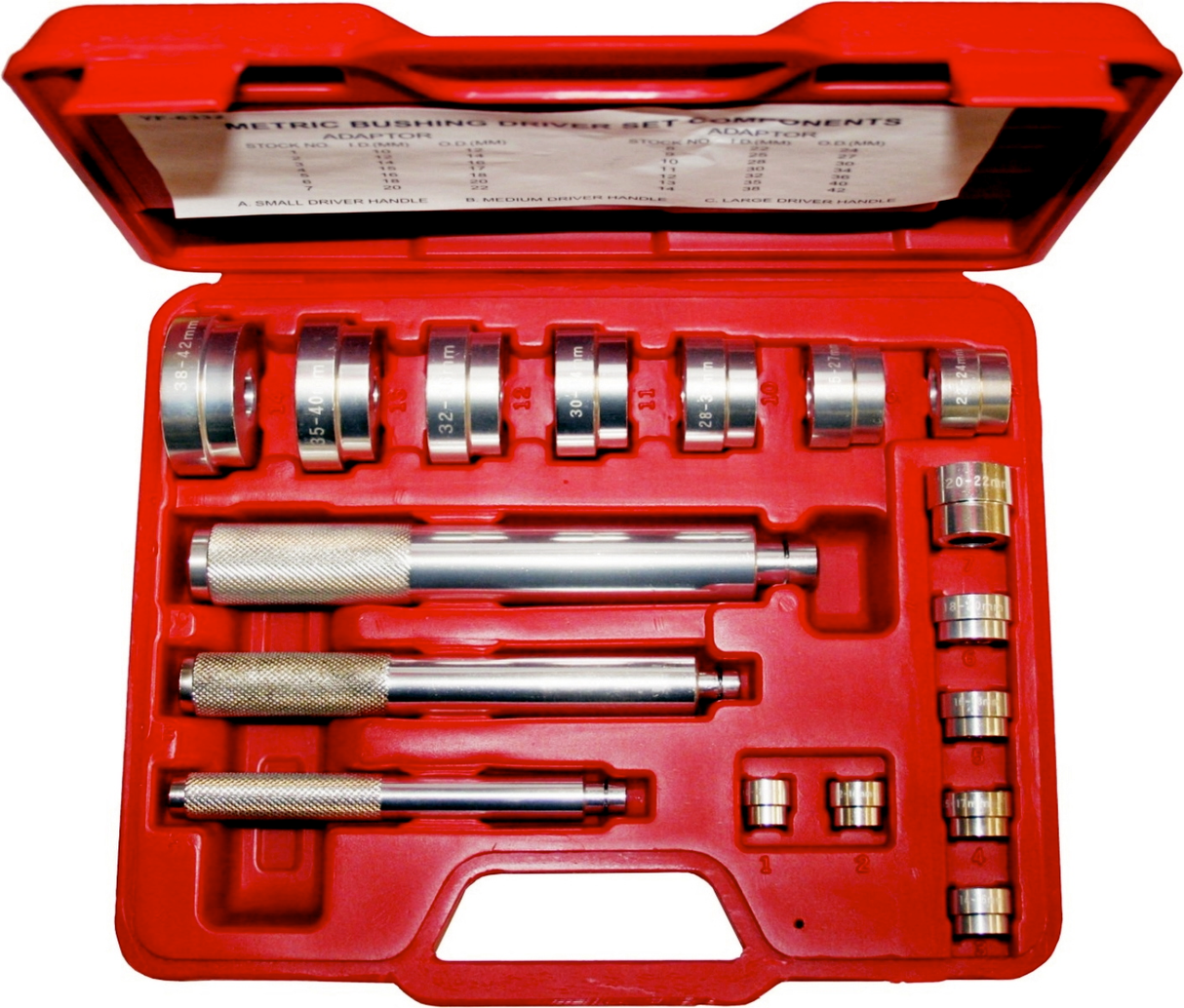 17 Piece Metric Bushing Driver Set T&E Tools 9003