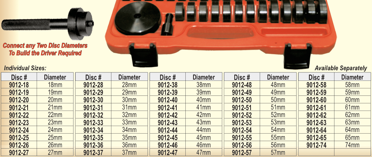 No.9012-51 - 51mm Bush/Seal/Bearing Driver