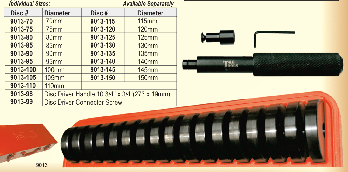 85mm Bush / Seal / Bearing Driver T&E Tools 9013-85