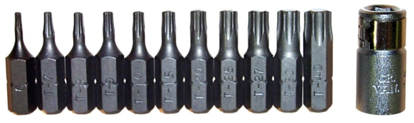 12 Piece Torx-r Insert Bit Set T&E Tools 91117