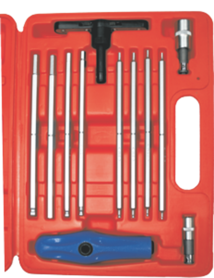 12 Piece SAE Ball-End In-Hex Bit Set (180mm Long) T&E Tools 91138