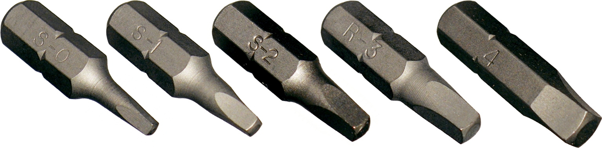 6 Piece Robinson Square Insert Bit Set T&E Tools 91200