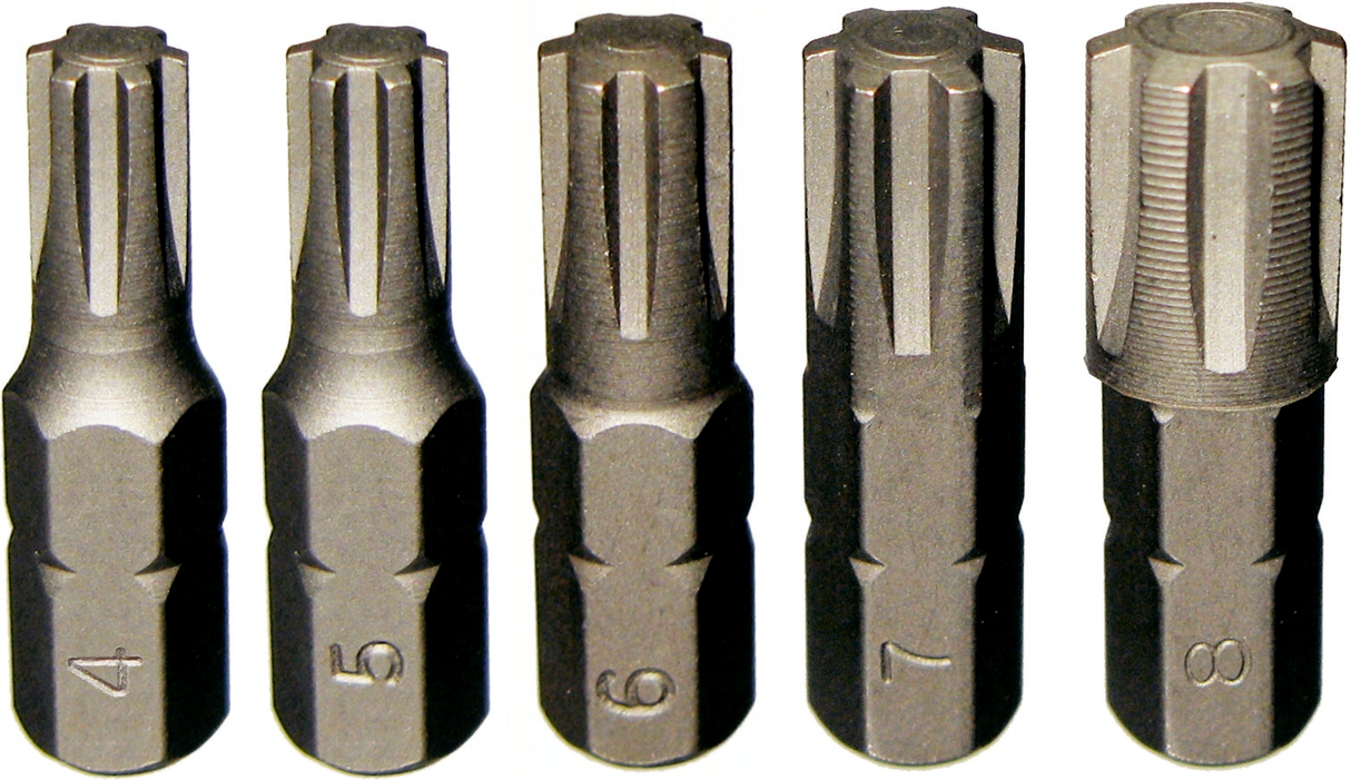 6 Piece Ribe Insert Bit Set T&E Tools 91207
