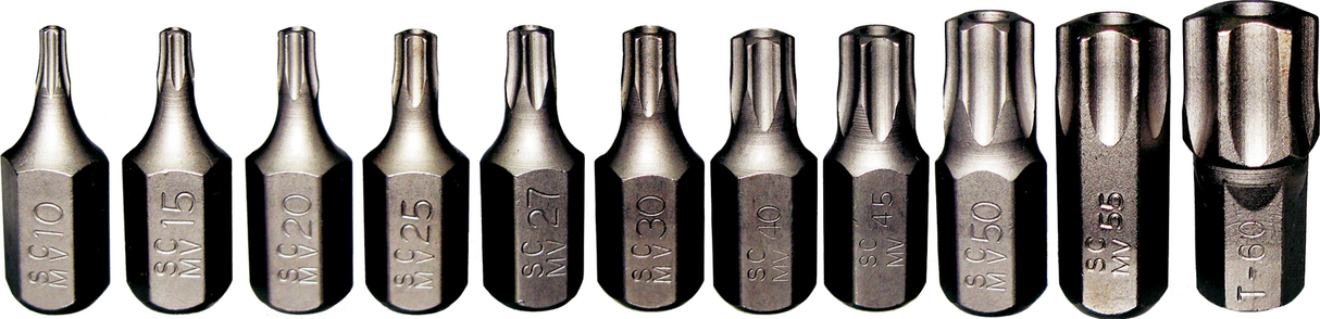 12 Piece Tamper Torx Insert Bit Set T&E Tools 91221