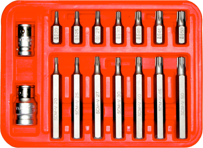 16 Piece Torx-Plus Insert Bit Set 5/16" Hex T&E Tools 91222