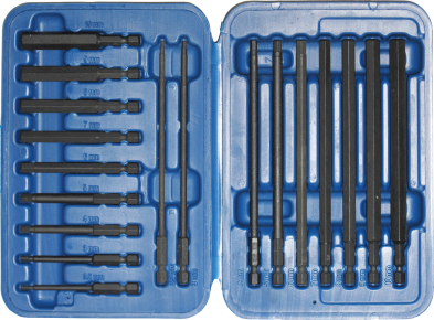 18 Piece Metric In-Hex Power Bit Set T&E Tools 91231