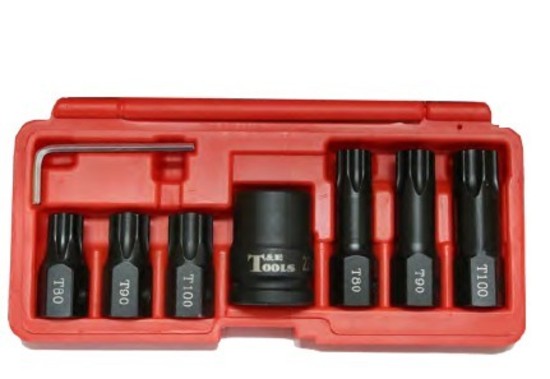 8 Piece Torx Impact Bits & Holder T&E Tools 91821