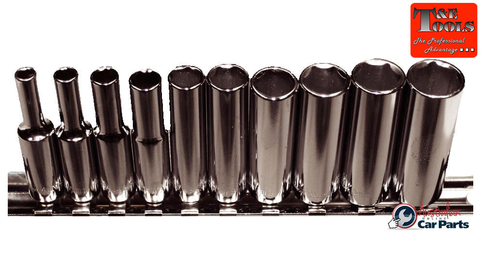 10 Piece 1/4"Drive Deep Sockets T&E Tools 92410