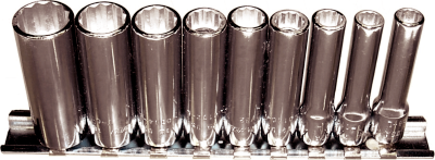 9 Piece 1/4"Drive Deep Sockets (12 Point) T&E Tools 92509
