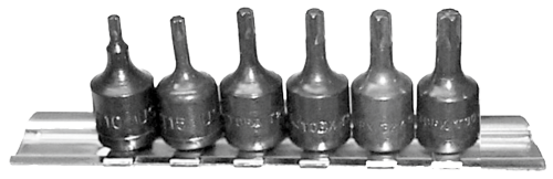 6 Piece 1/4"Drive Torx-r Impact Sockets T&E Tools 92906