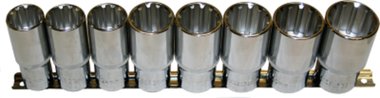 No.93307W - 7 Piece 3/8" Drive Whitworth 12 Point Sockets