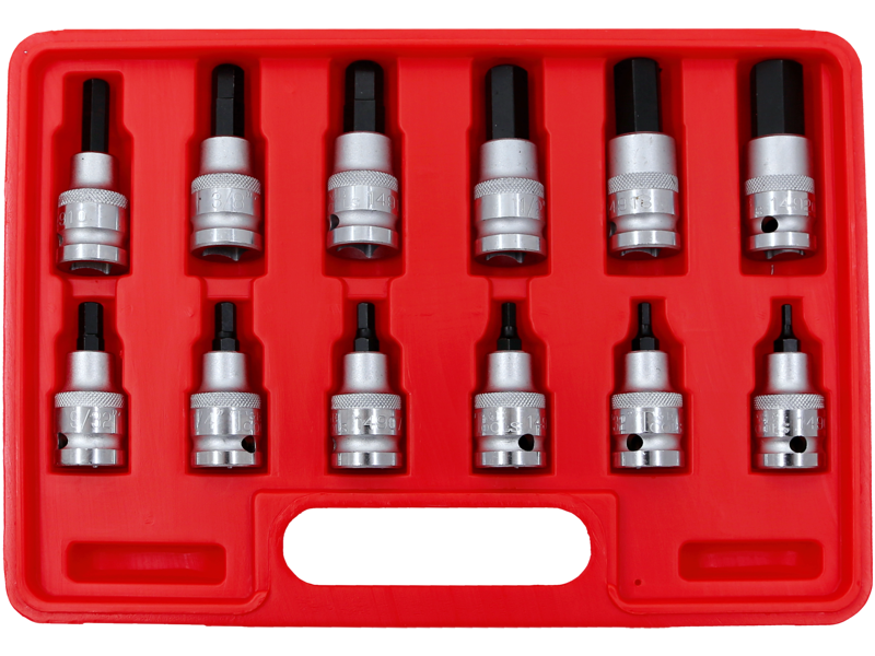 12 Piece SAE In-Hex 1/2" Drive Socket Set (Standard Series) T&E Tools 94111