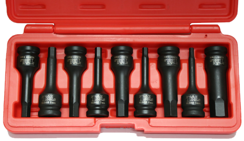 9 Piece Metric Deep In-Hex Impact Sockets T&E Tools 94809M