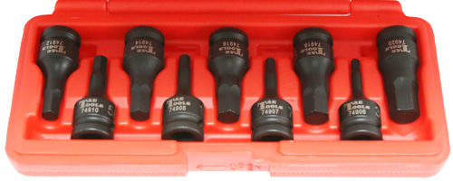 9 Piece SAE In-Hex Impact Sockets T&E Tools 94909