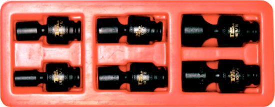 6 Piece 1/4"Drive SAE Impact Universal Sockets T&E Tools 97246