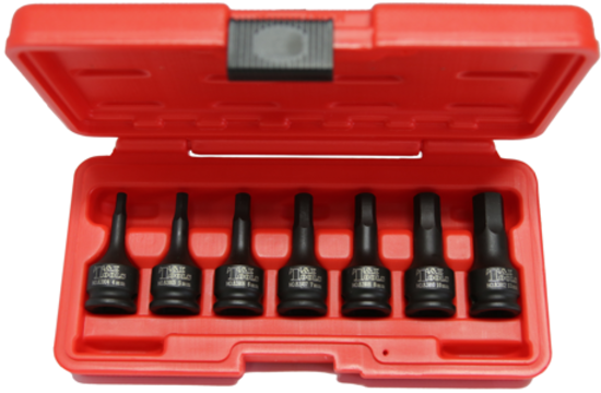 7 Piece Metric In-Hex Impact Sockets T&E Tools 97307