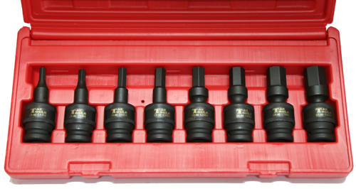 8 Piece Metric In-Hex Impact Universal Socket T&E Tools 97449