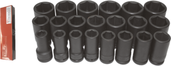 21 Piece 3/4" Drive SAE Deep Impact Sockets T&E Tools 97521L