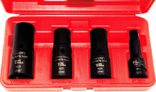 4Pc. 1/2"Dr. Impact Flip Sockets Set T&E Tools 98445