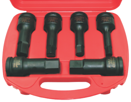 6 Piece Metric In-Hex 3/4" Drive Impact Sockets T&E Tools 98706