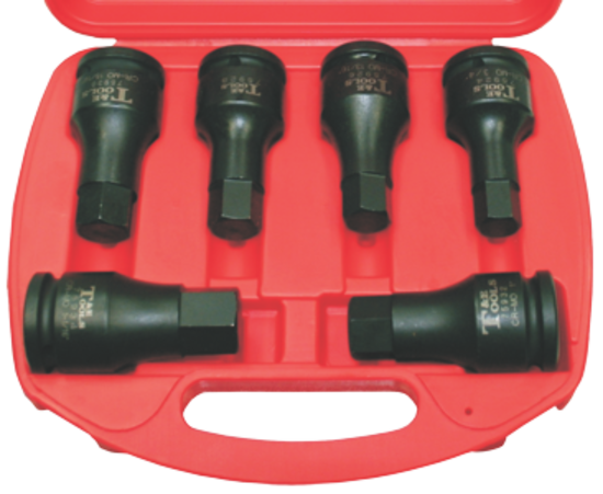 6 Piece SAE In-Hex 3/4" Drive Impact Sockets T&E Tools 98708
