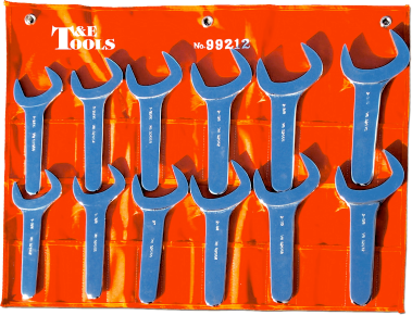 12 Piece SAE Jumbo Service Wrench Set T&E Tools 99212