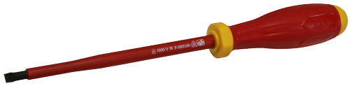 VDE Electrical Insulated Slotted Screwdriver (6.5 x 150mm) T&E Tools A76100-I