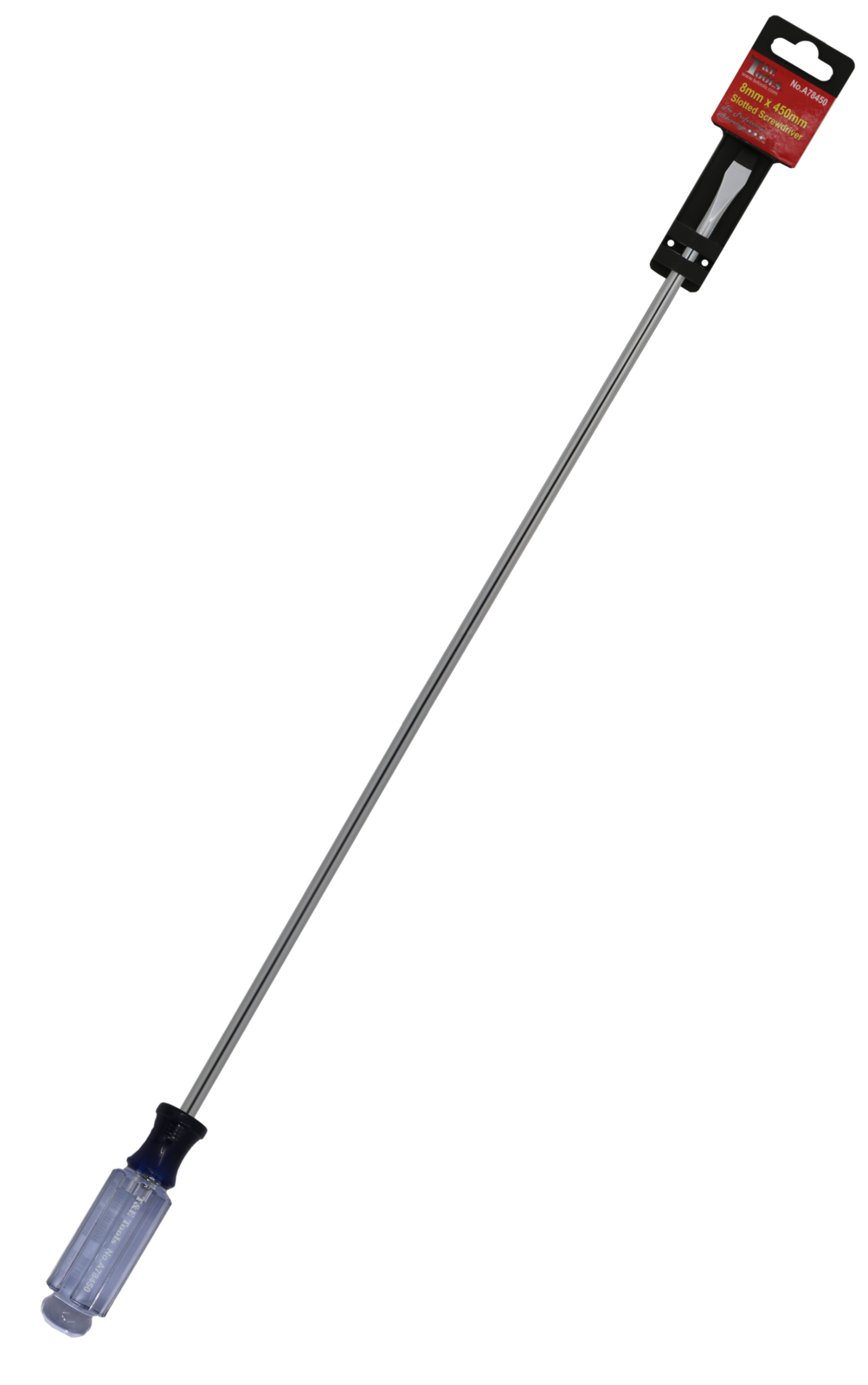 Slotted long Screwdriver 8mm x 450mm Acetate T&E Tools TE-A78450