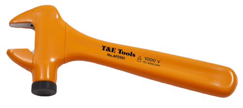 8" VDE Fully Insulated Adjustable Wrench T&E Tools AP2501