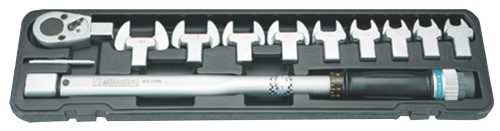 11 Piece Interchangeable Head Torque Wrench Set (40 to 210Nm/30 to 150ft/lbs) T&E Tools ATP210N11