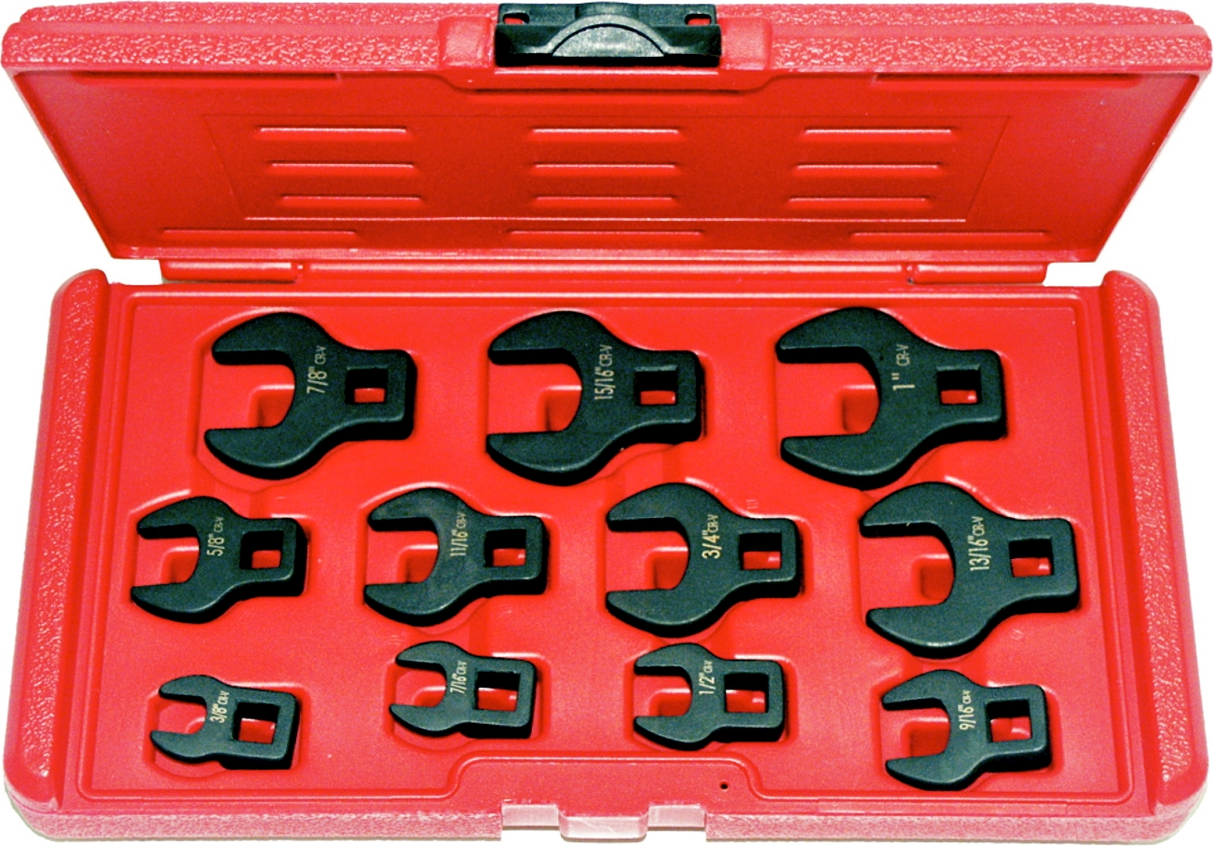 11 Piece SAE Open-End Crowsfoot Wrenches T&E Tools BCF55