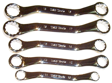 5 Piece Metric Dwarf Ring Wrench Set T&E Tools BW5M