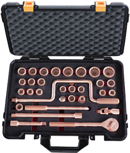 32Pc. 1/2"Drive Socket Set 8-32mm (Copper Beryllium) T&E Tools CB101J