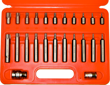 24 Piece Tamper Torx Insert Bit Set T&E Tools CL128