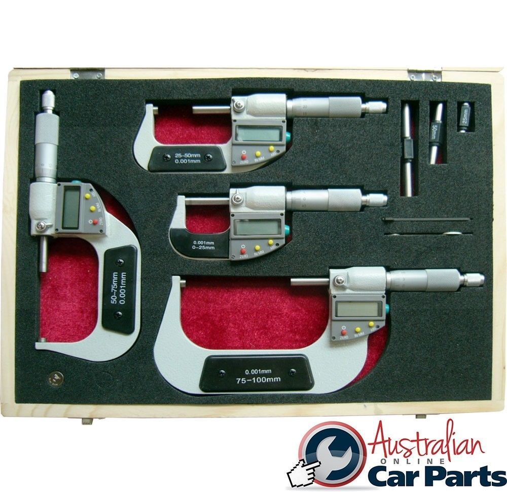 Digital Outside Micrometer Set T&E Tools DM1620SET The Car Parts Shop