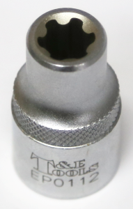 12EP x 1/2" Drive Female Torx Socket T&E Tools EP0112