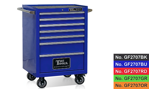 Roller Tool Cabinet 27" Godfather 7 Drawer Tool Box Blue T&E Tools TE-GF2707BU