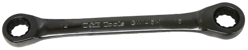 Double Ring Gear Ratchet Wrench 14mm x 15mm 12 point 72T T&E Tools GW1415M