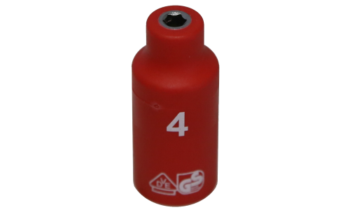 6 Point VDE Insulated Socket (4mm) T&E Tools IS20012