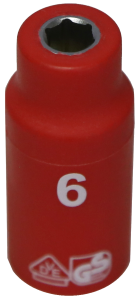 6 Point VDE Insulated Socket (6mm) T&E Tools IS20052