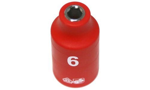 6mm x 3/8"Dr. 6Pt VDE Insulated Socket T&E Tools IS22052