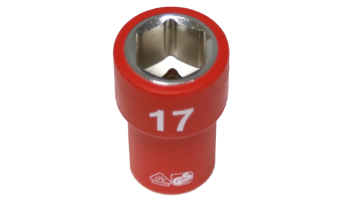 17mm x 3/8"Dr. 6Pt VDE Insulated Socket T&E Tools IS22175