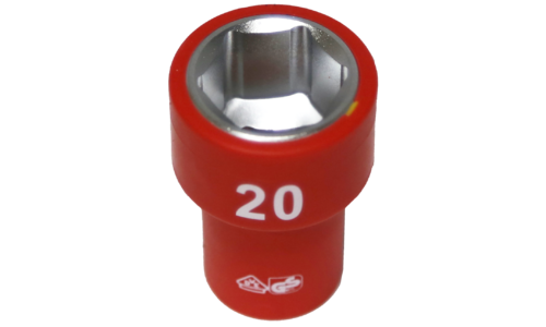 20mm x 3/8"Dr. 6Pt VDE Insulated Socket T&E Tools IS22205