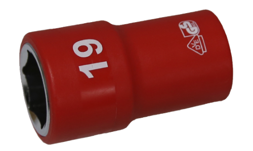 19mm x 1/2"Dr. 6Pt VDE Insulated Socket T&E Tools IS26195