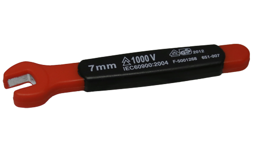 7mm VDE Insulated Open End Wrench T&E Tools IS60007