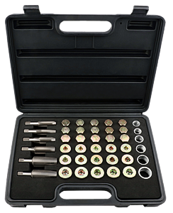 Oil Drain Plug Master Rethreader 96 piece Set T&E Tools J4917